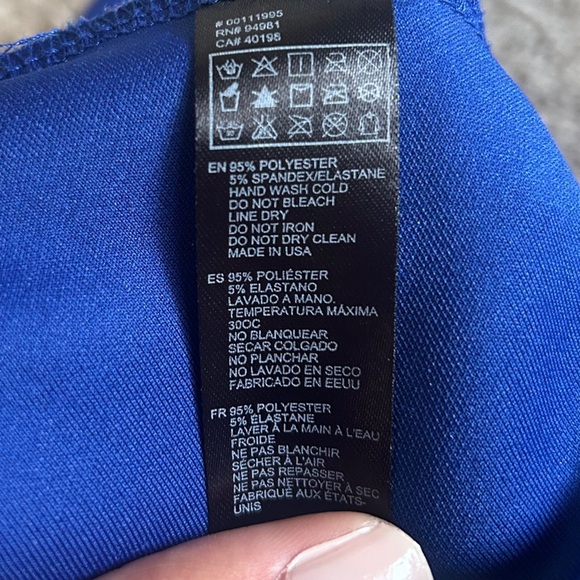 🦋 Forever 21 Royal Blue Skater Skirt Mini Casual Cheerleader High Waist Small - Picture 3 of 5